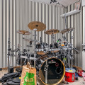 Riflaj Acustic Panou 3D (Alb cenușă)