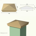 Capac stalp gard ADRO-DECOR ST103 330X330X93    