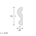 Profil decorativ Dynamic LX-70 70X20X2000  