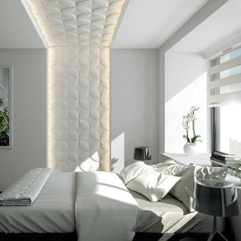 Panou decorativ 3D interior poliuretan Arstyl 3D FLOWER 380X1135X28     