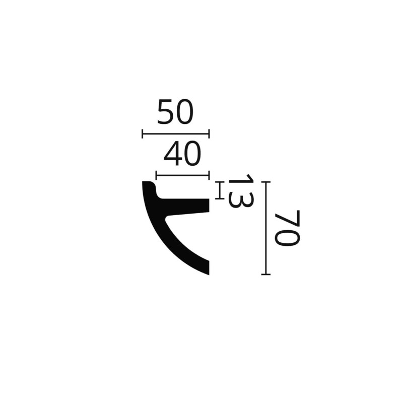 Cornisa tavan IL1 70X50X2000 Cornisa tavan IL1 70X50X2000