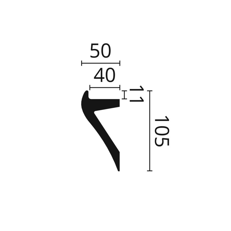 Cornisa tavan IL2 105X50X2000 Cornisa tavan IL2 105X50X2000