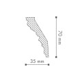 Cornisa decorativa poliuretan Z9 72x34x2000         