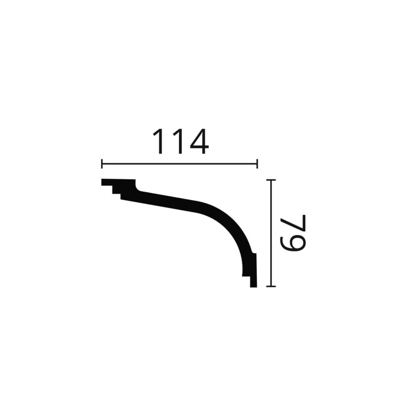 Cornisa decorativa poliuretan Z17 79x114x2000 Cornisa decorativa poliuretan Z17 79x114x2000