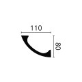 Cornisa decorativa polimer dur WT3 80X110X2000  