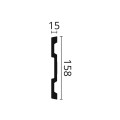 Brau decorativ poliuretan Z61 158x15x2000         