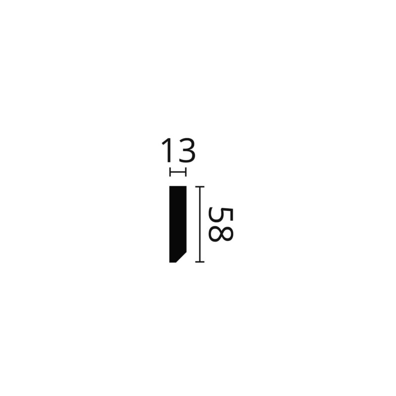 Plinta polimer dur FT2 58X13X2000 Plinta polimer dur FT2 58X13X2000