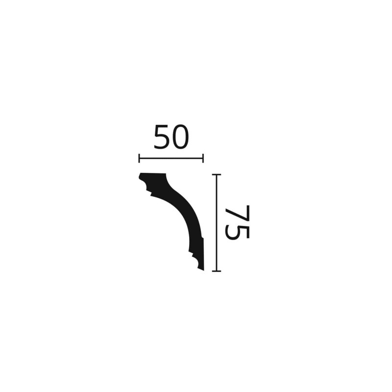 Cornisa decorativa poliuretan Z1220 75x50x2000 Cornisa decorativa poliuretan Z1220 75x50x2000
