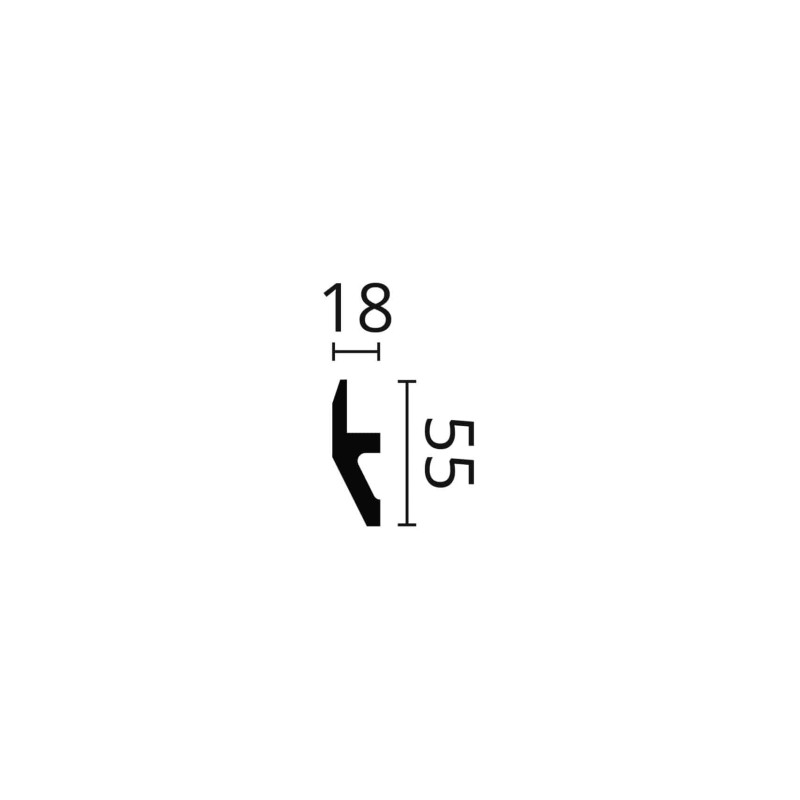 Brau decorativ Wallstyl W1 55X18X2000 Brau decorativ Wallstyl W1 55X18X2000