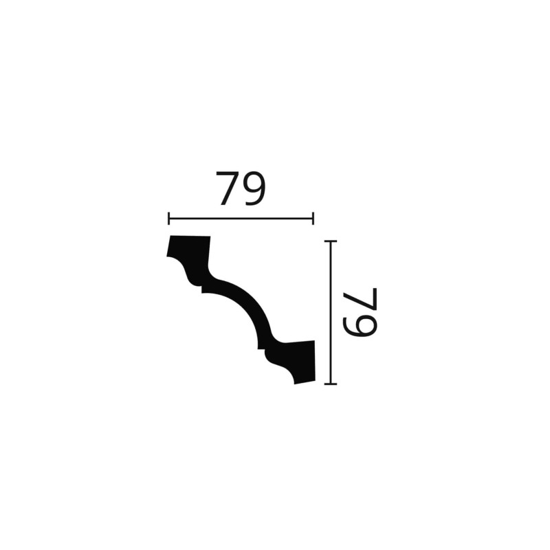 Cornisa flexibila Z19 79X79X2000 Cornisa flexibila Z19 79X79X2000