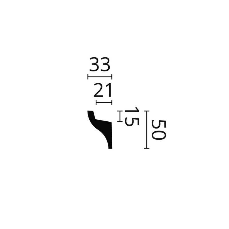 Cornisa tavan IL3 50x33x2000 Cornisa tavan IL3 50x33x2000