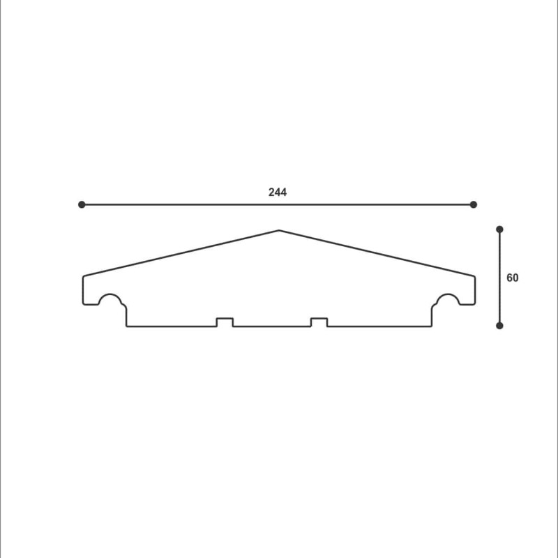 Capac de gard ADRO-DECOR ST107 244X60X2000 Capac de gard ADRO-DECOR ST107 244X60X2000