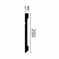 Plinta polimer dur FD20 200X18X2000   