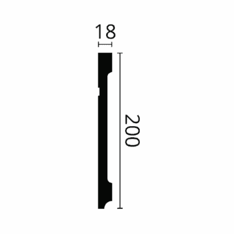 Plinta polimer dur FD20 200X18X2000 Plinta polimer dur FD20 200X18X2000