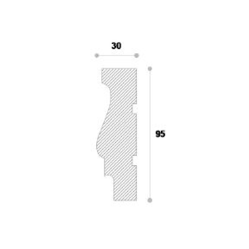 Ancadrament decorativ fereastra NA102 95X30X2000 Ancadrament decorativ fereastra NA102 95X30X2000