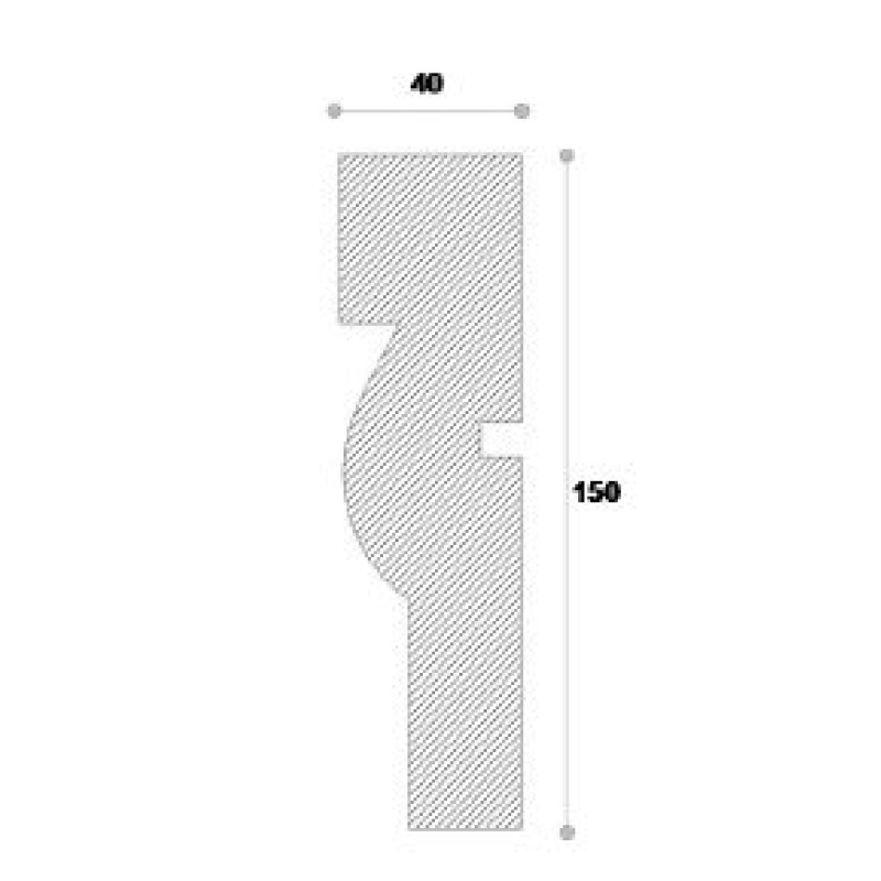 Ancadrament decorativ fereastra NA124 150X40X2000 Ancadrament decorativ fereastra NA124 150X40X2000