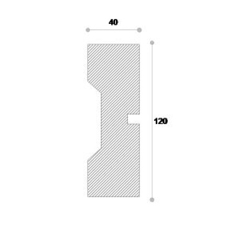 Ancadrament decorativ fereastra NA125 120X40X2000 Ancadrament decorativ fereastra NA125 120X40X2000