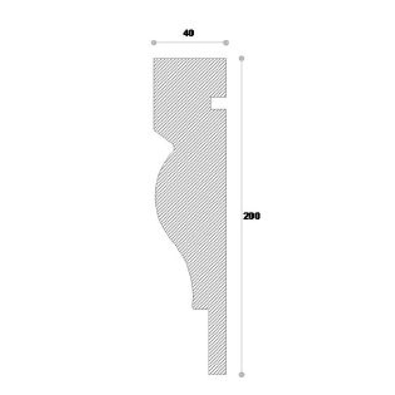 Ancadrament decorativ fereastra NA126 200X40X2000 Ancadrament decorativ fereastra NA126 200X40X2000