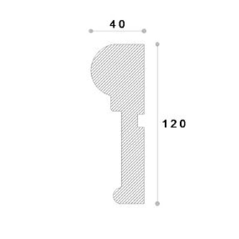 Ancadrament decorativ fereastra NA186 120X40X2000 Ancadrament decorativ fereastra NA186 120X40X2000
