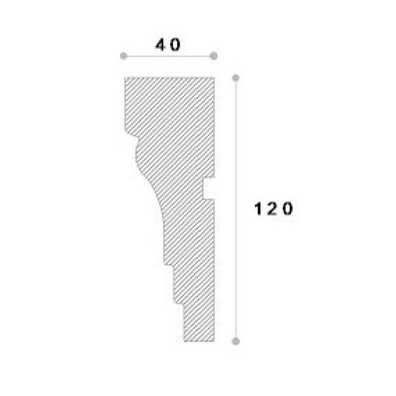 Ancadrament decorativ fereastra NA210 120X40X2000 Ancadrament decorativ fereastra NA210 120X40X2000