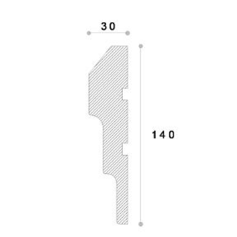 Brau decorativ polistiren REMA1 140X30X2000 Brau decorativ polistiren REMA1 140X30X2000
