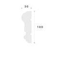 Brau decorativ polistiren REMA16 100X30X2000     