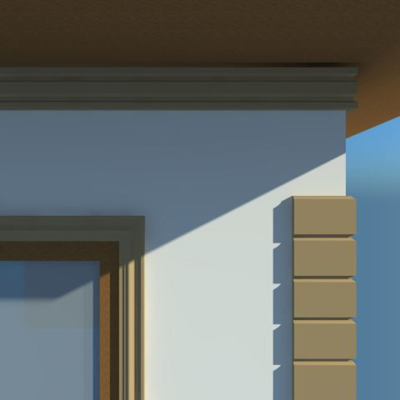 Cornisa decorativa exterior NC102 195X40X2000 Cornisa decorativa exterior NC102 195X40X2000
