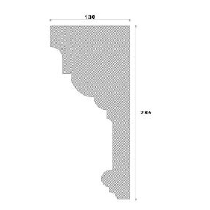 Cornisa decorativa exterior NC110 285X130X2000 Cornisa decorativa exterior NC110 285X130X2000