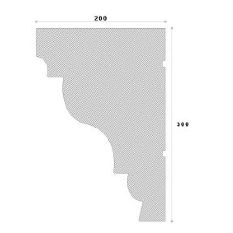 Cornisa decorativa exterior NC116 300X200X2000 Cornisa decorativa exterior NC116 300X200X2000