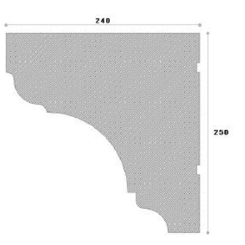 Cornisa decorativa exterior NC117 250X240X2000 Cornisa decorativa exterior NC117 250X240X2000