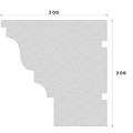 Cornisa decorativa exterior NC145 200X200X2000     