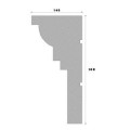 Cornisa decorativa exterior NC167 300X140X2000     