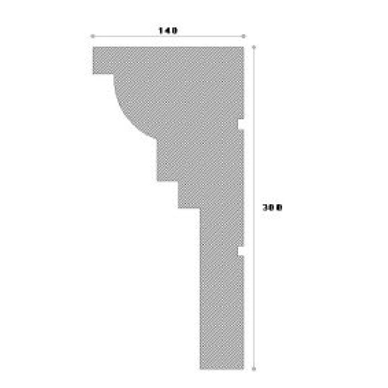 Cornisa decorativa exterior NC167 300X140X2000 Cornisa decorativa exterior NC167 300X140X2000