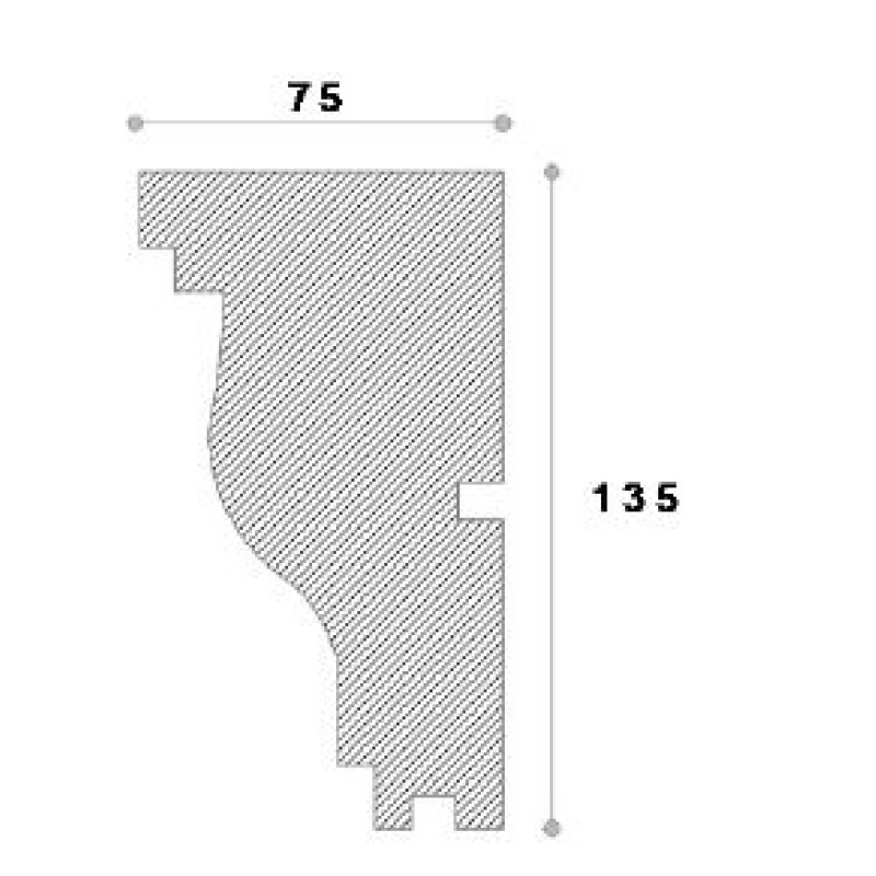Solbanc decorativ fereastra NS112 135X75X1250 Solbanc decorativ fereastra NS112 135X75X1250